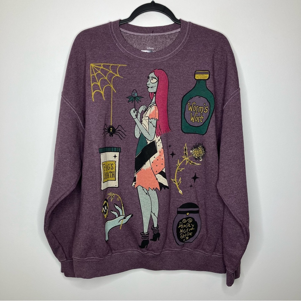 NWT HOT TOPIC The Nightmare Before Christmas Sally Potions Oversized Sweatshirt - Picture 5 of 9